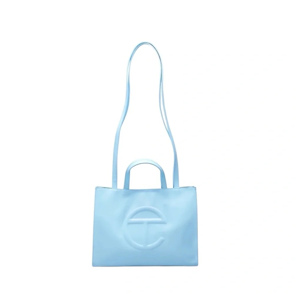 Telfar Pool Blue Medium Shopping‎ Crossbody Top Handle Tote Bag